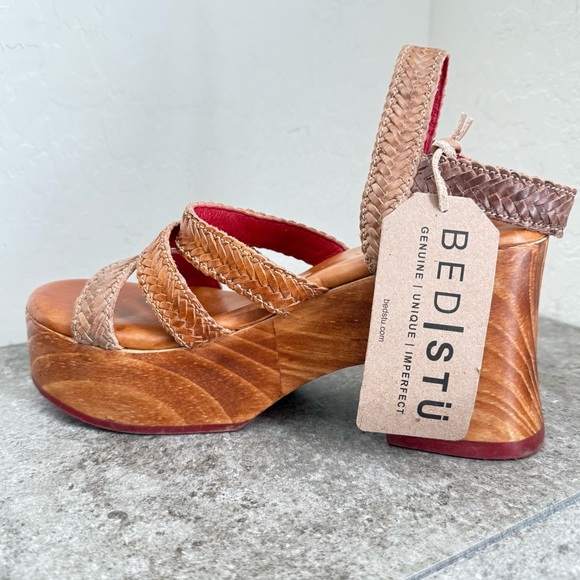NEW Bed Stu Voicing Braided Leather Platform Sandals Size 8 - Picture 4 of 8